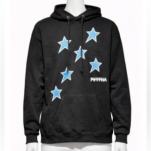 Pythia Men’s Black Star Graphic Hoodie | Streetwear Pullover